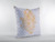 18” Gold Gray Hamsa Suede Zippered Throw Pillow