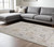 8' X 10' Tan Ivory And Orange Floral Hand Knotted Stain Resistant Area Rug