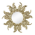 37" Gold Abstract Sunburst Iron Framed Accent Mirror