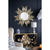 37" Gold Abstract Sunburst Iron Framed Accent Mirror