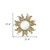 37" Gold Abstract Sunburst Iron Framed Accent Mirror