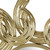 37" Gold Abstract Sunburst Iron Framed Accent Mirror