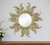 37" Gold Abstract Sunburst Iron Framed Accent Mirror
