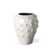 11" White Abstract Cylinder Ceramic Table Vase