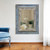 50" Blue and Silver Solid Wood Framed Accent Mirror