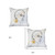 Set of Two 18" Beige and Black Throw Pillow