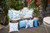 18" Blue and White Throw Pillow Cover Home Accent