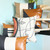 18" Black And Brown Faux Leather And Fabric Throw Pillow