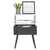 25" Gray Wood One Drawer Nightstand