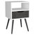 25" Gray Wood One Drawer Nightstand