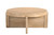 36" Natural Solid Wood Round Cross Legs Coffee Table