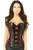 Top Drawer Velvet & Faux Leather Steel Boned Corset