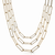Triple Large Rectangle Link Chain Necklace