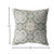 18” Blue Orange Mandala Zippered Suede Throw Pillow