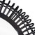 31" Black Bamboo Pierced Round Accent Mirror