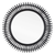 31" Black Bamboo Pierced Round Accent Mirror
