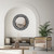 31" Black Bamboo Pierced Round Accent Mirror