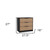 28" Natural and Black Three Drawer Dresser