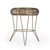 18" Antique Gold Iron Round End Table