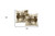 Set of Two 18" Brown and White Throw Pillows