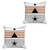 Homeroots Home Decor Set Of Two 18 x 18 Inches Gray Black White And Red Abstract Zippered Handmade Polyester Throw Pillow