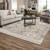 10' X 13' Gray And Sand Wool Floral Hand Tufted Area Rug - 608219197803