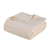 Twin Ivory Cotton Basketweave Geometric Blanket - 608219165536