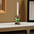5" Amber Green And Smoky Black Faceted Crystal Tabletop Taper Candlestick - 880016676327
