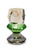 5" Amber Green And Smoky Black Faceted Crystal Tabletop Taper Candlestick - 880016676327