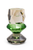 5" Amber Green And Smoky Black Faceted Crystal Tabletop Taper Candlestick - 880016676327