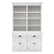 87" White Solid Wood Adjustable Four Tier Bookcase - 808230072657