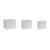 Set of Three White Wood Geometric Rectangular Planter Boxes - 880024666709