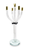 20" Clear Gold And Silver Crystal Tabletop Candelabra Candle Holder - 880016544503