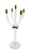 20" Clear Gold And Silver Crystal Tabletop Candelabra Candle Holder - 880016544503