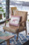 18” Red White Ornate Elephant Zippered Suede Throw Pillow