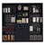 71" Black Five Tier Bookcase with Two doors - 606114850113