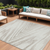9' X 12' Ivory And Beige Abstract Washable Indoor Outdoor Area Rug - 606114996682