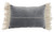 Wide Tasseled Marble Steel Blue Lumbar Pillow - 4512822829951