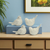 Set of Four Ivory Ceramic Bird Figurines - 880016451764