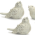Set of Four Ivory Ceramic Bird Figurines - 880016451764