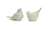 Set of Four Ivory Ceramic Bird Figurines - 880016451764