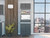 Modern Gray Stria Tall Kitchen Cart - 808230120471