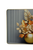 24" Beige Gold And Gray Solid Wood and Acrylic Silent Analog Floral Wall Clock - 880016553734