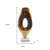 19" Gold And White Aluminum And Marble Abstract Tabletop Sculpture - 880016582000