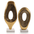 19" Gold And White Aluminum And Marble Abstract Tabletop Sculpture - 880016582000