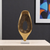19" Gold And White Aluminum And Marble Abstract Tabletop Sculpture - 880016582000