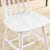 Set of Two White Solid Wood Windsor Back Dining Side Chairs - 880024893778