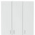 71" White Three Door Two Drawer Combo Dresser - 606114992455