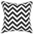 Homeroots Home Decor Black Ivory Chevron Down Filled Throw Pillow, Black Ivory, 18 x 18 Inches