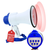 Megaphone Bullhorn Speaker 30W Mini Bull Horn Battery Power Megafono 800 Feet USB - 810047161028